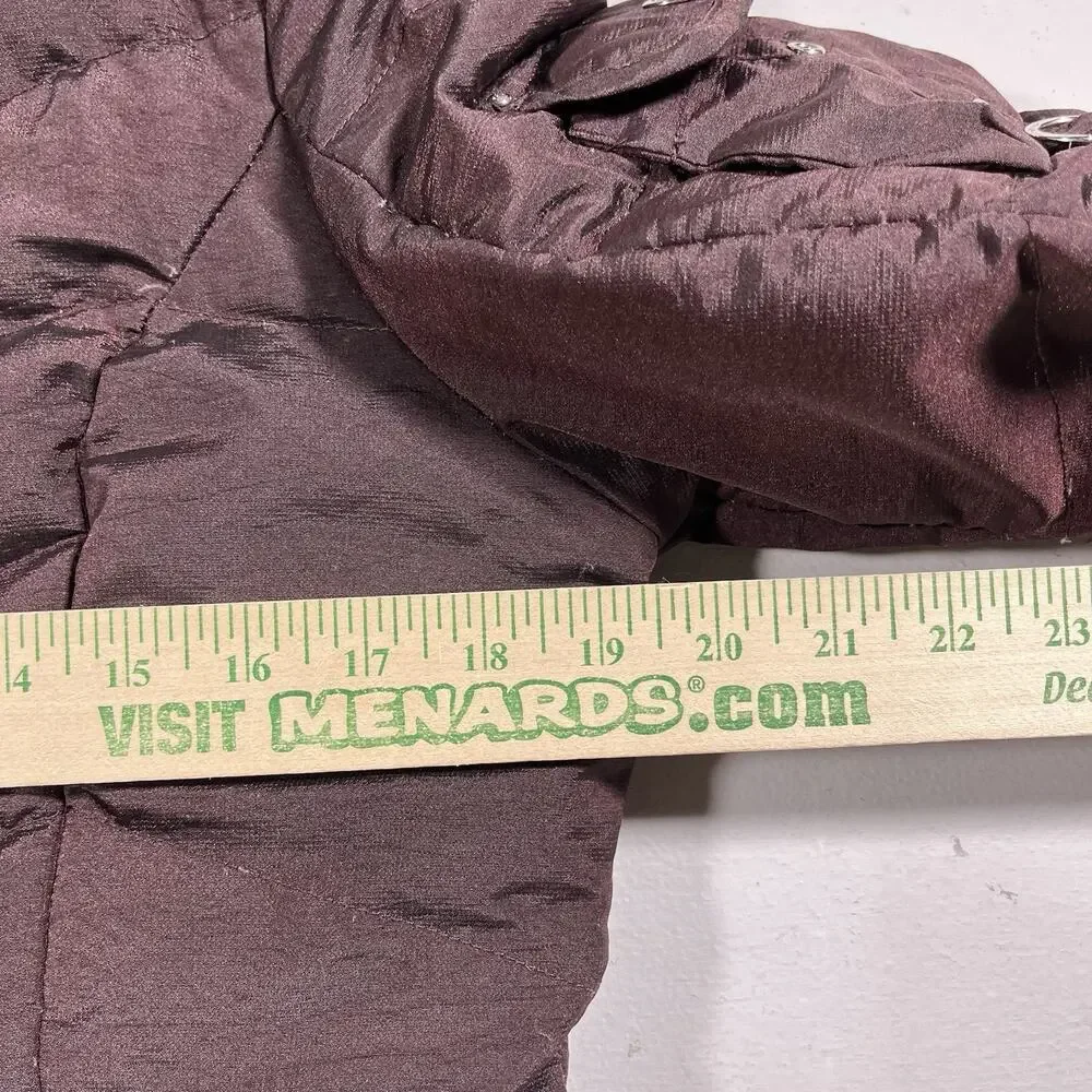 Eddie Bauer Maroon Goose Down Puffer Jacket 550 Fill Power Small